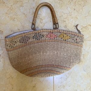 Vintage Woven jute bag